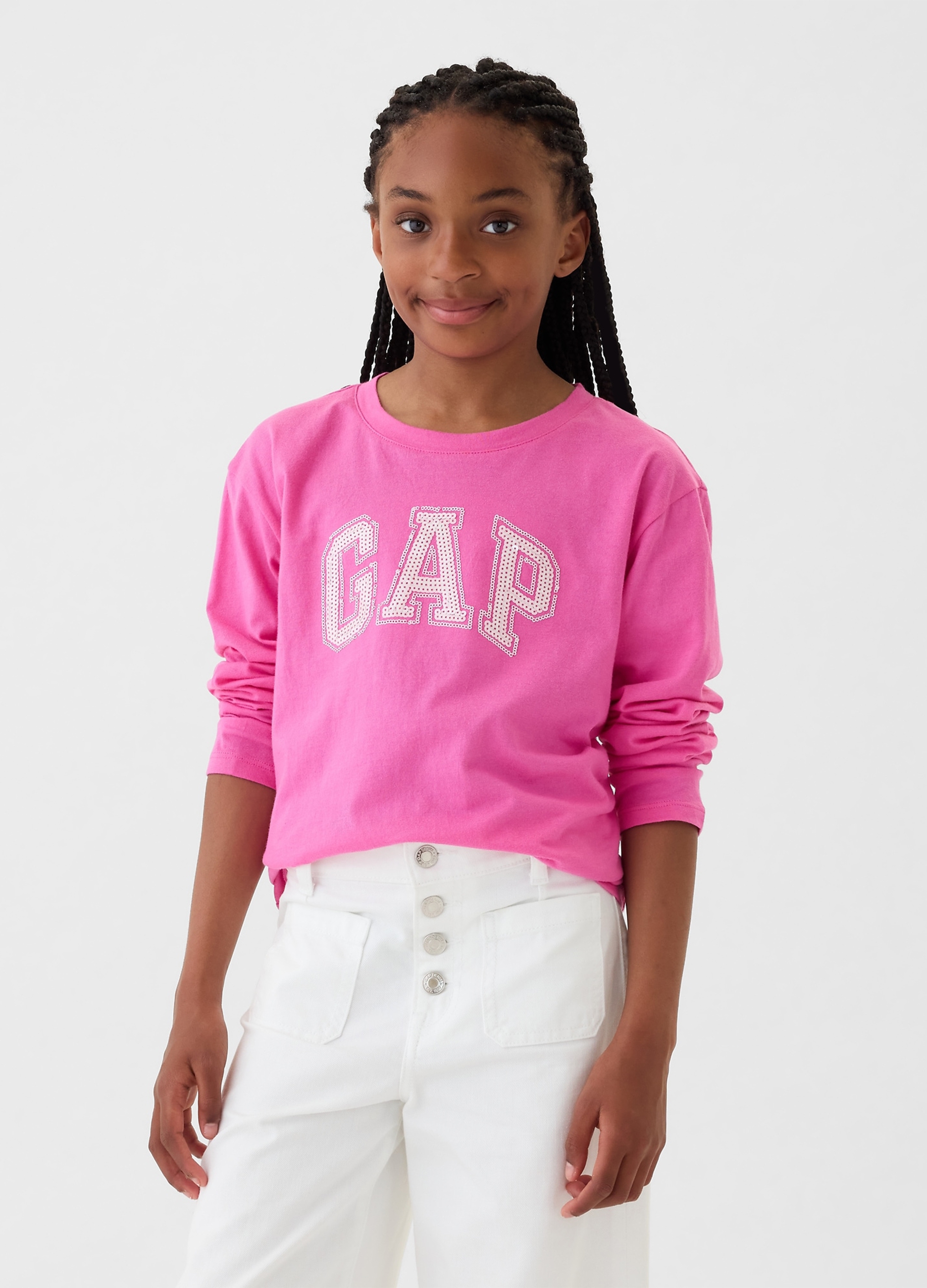 OVS, T-shirt Con Logo In Micro Paillettes, Bambina, Rosa, Taglia: XS/99-114