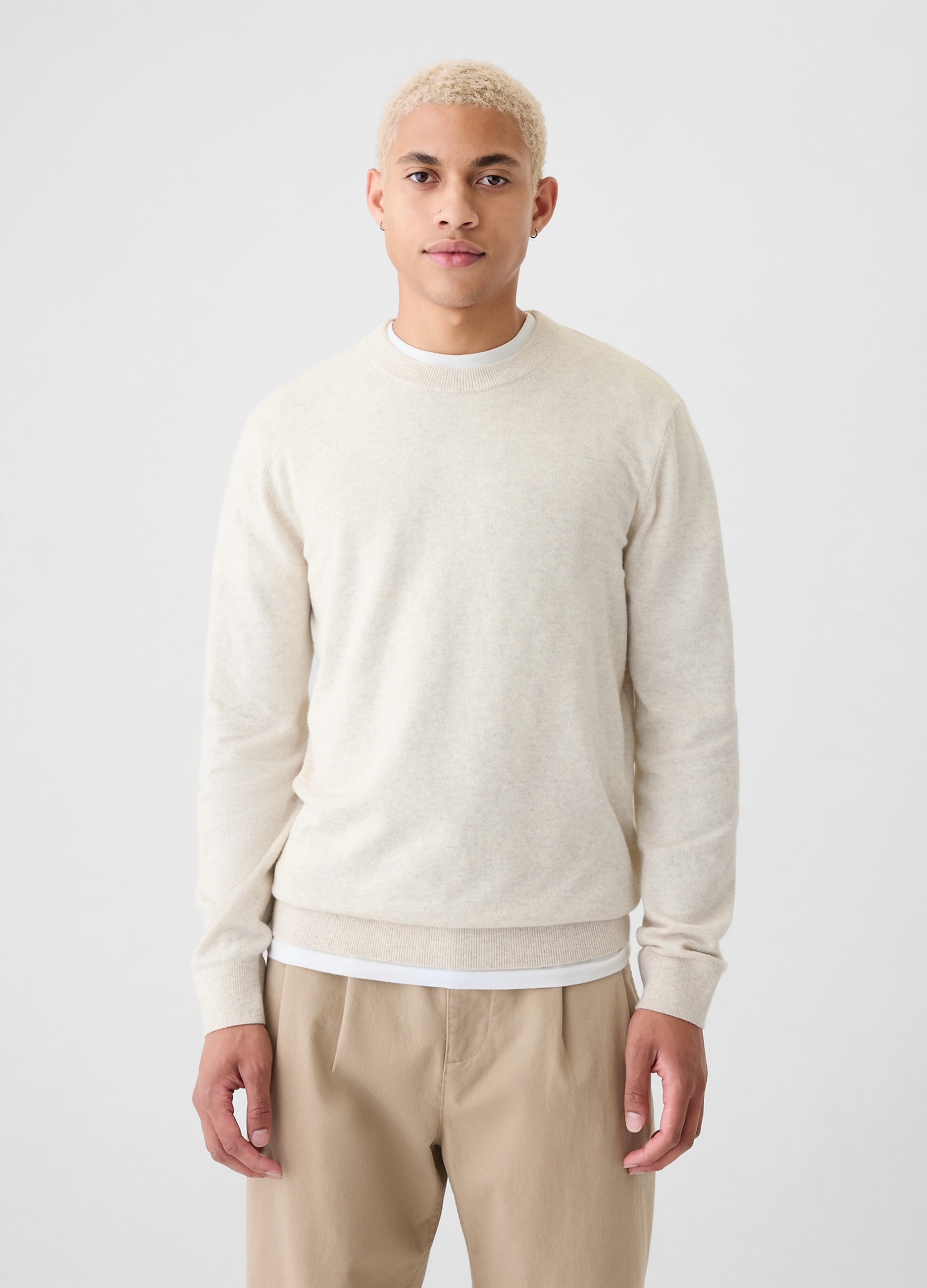 0000, Pullover Con Scollo Rotondo, Uomo, Bianco, Taglia: XS